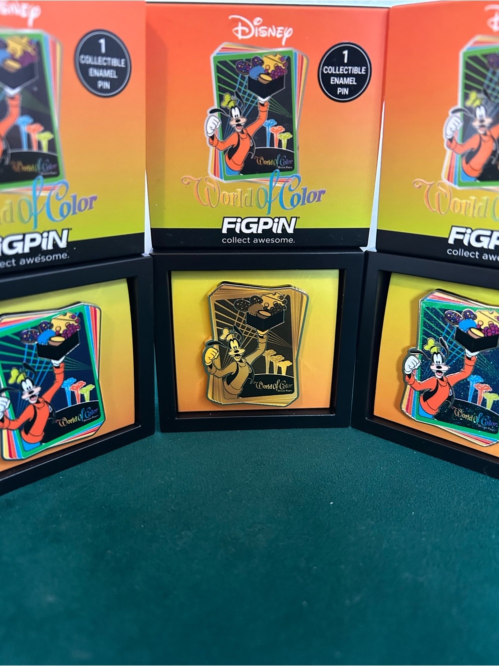 Disneyland World Of Color Figpin DCA Goofy Disney Pin FULL SET Ultra/Rare/Common - Picture 4 of 7